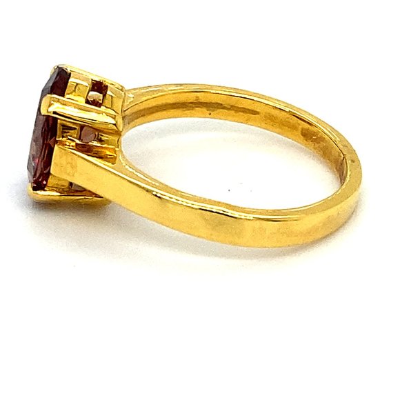 Color Change Garnet 4.10ct Solid 18K Gold Ring - Picture 12 of 12